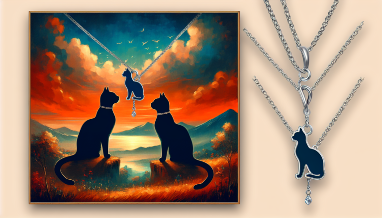 custom cat silhouette necklaces
